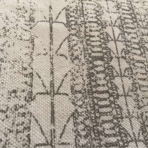 West Elm Echo Print. 2 gray and cream curtains - Picture 3 of 14